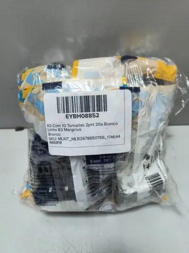 Kit com 10 Tomadas 2p+t 20a Branco Linha b3 Margirius Branco