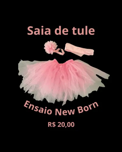 Saia Tutu para ensaio NewBorn