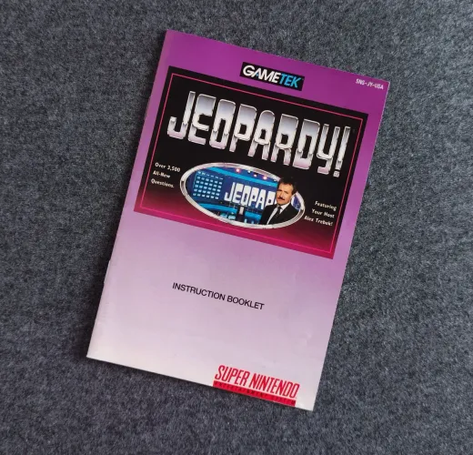 Manual Original Jeopardy SNES Super Nintendo Americano