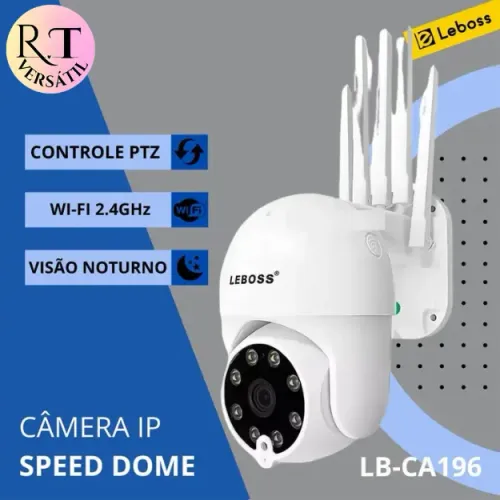 Câmera Vigilância Leboss Lb-ca196 Ip Speed Dome Visão Noturna Wifi Ptz 2mp