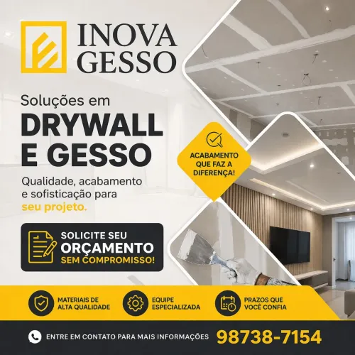 Serviços em drywall e gesso