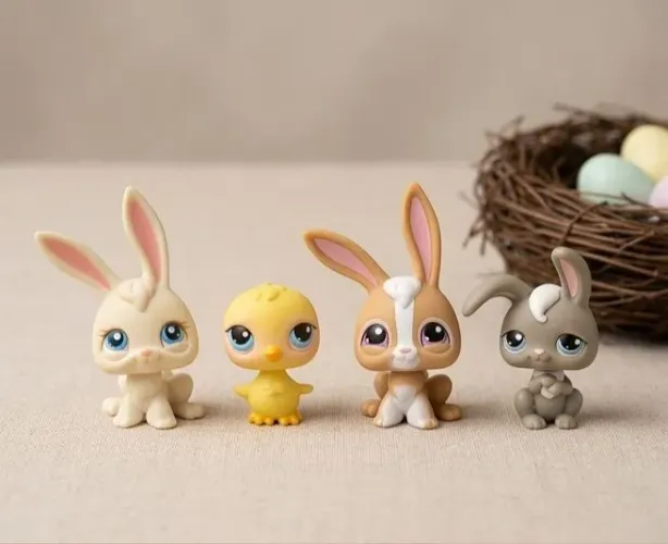Kit LPS Littlest Pet Shop Spring Egg - #003 #013 #014 #028