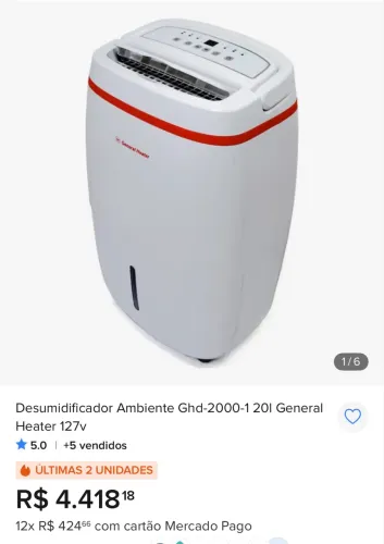 Desumidificador de ambiente - 100m2