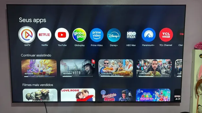 Tv tcl 75 polegadas 4k ultra HD tela gigante