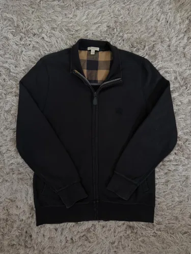 Jaqueta Burberry Original Preta Tamanho G Zip Up. 