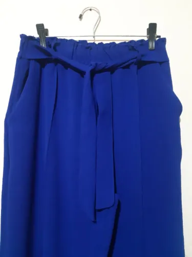 Calça social tecido duna azul