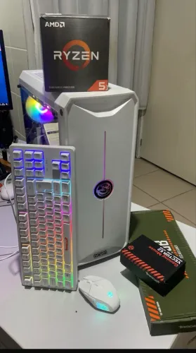 Cpu gamer ryzen 5 6/12 Six 8 giga placa de vídeo 4 giga ssd hd 1 terá