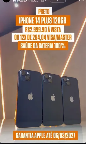 14 PLUS COM GARANTIA APPLE - APARELHO USADO