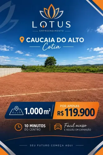 SEU TERRENO EM CAUCAIA DO ALTO-COTIA/SP!