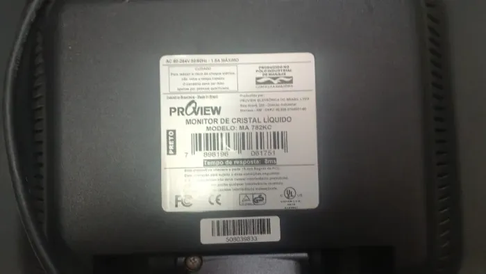 Monitor sem funcionamento - para retirar peça