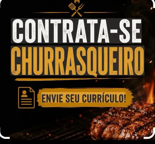 Contrata-se churrasqueiro com experiência