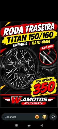 Aro 18 Titan 150/160 tambor