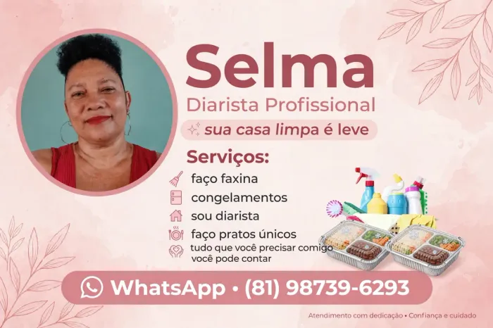 Procura faxina e diária chama no zap