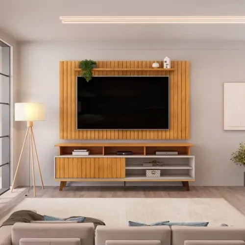 Rack Flow e Painel Lume para TV até 65' - Entrega/Montagem Grátis p/Fortaleza