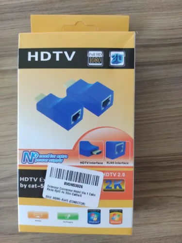 Extensor HDMI via Cabo de Rede RJ45 - Até 30m (Full HD)