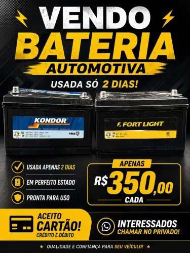Vendo bateria uma nova e outra usada somente três dias preço no anúncio valor negociável