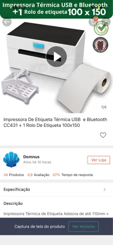 Impressora térmica