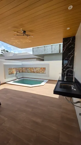 vendo belíssima casa em condomínio fechado 3 quartos com piscina privativa
