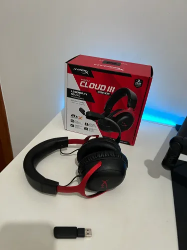 HyperX Cloud III Wireless Preto - Excelente Estado, Completo