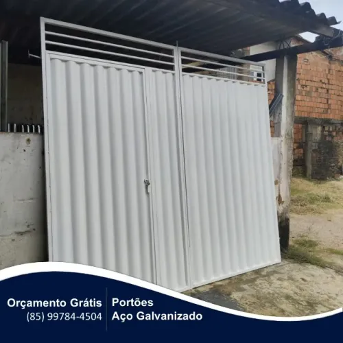 Portão Galvanizado - Duas Bandas