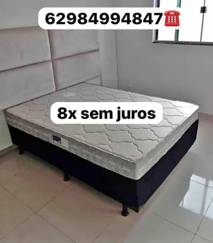 Cama casal colchão e base