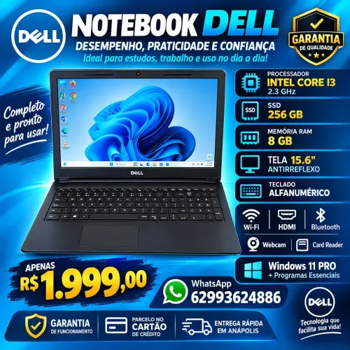 Notebook Dell Seminovo Windows 11 Garantia Parcelo no cartão 