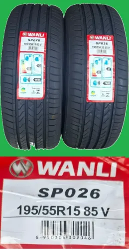 Par de Pneus Aro 15 Wanli (Importado) 195 x 55 Harmonic_Montagem Grátis_Aceito Cartão*