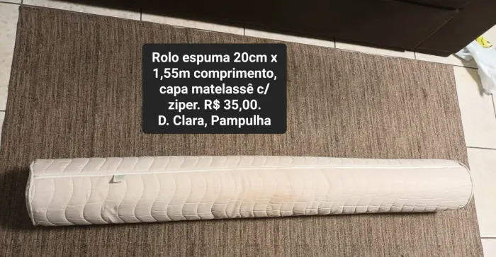 Rolo espuma 20cm x 1,55m comprimento
