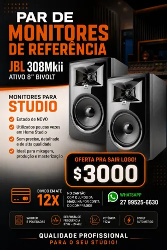 Par de monitores JBL 308MKI 8? bivolt