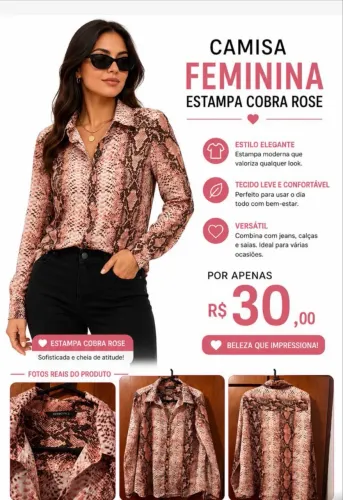 Camisa Animal Print 