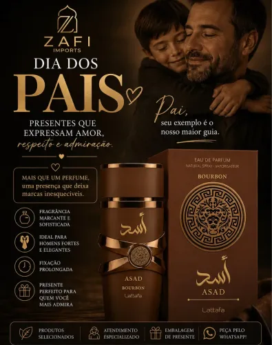 Perfume Árabe Asad Bourbon 100ml Lipx