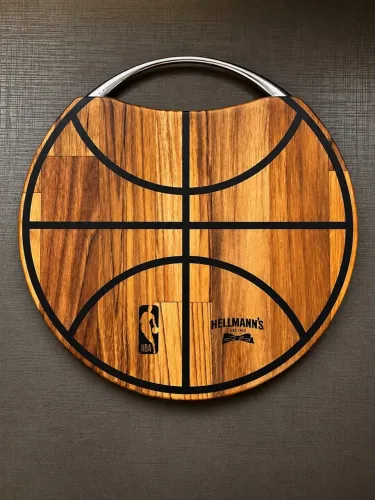 Tábua de madeira Bola de Basquete NBA - Item de coleção