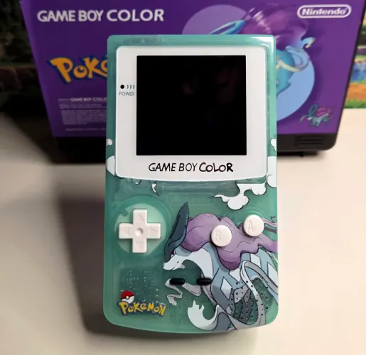 GAMEBOY COLOR COM TELA OLED VERSÃO SUICUNE
