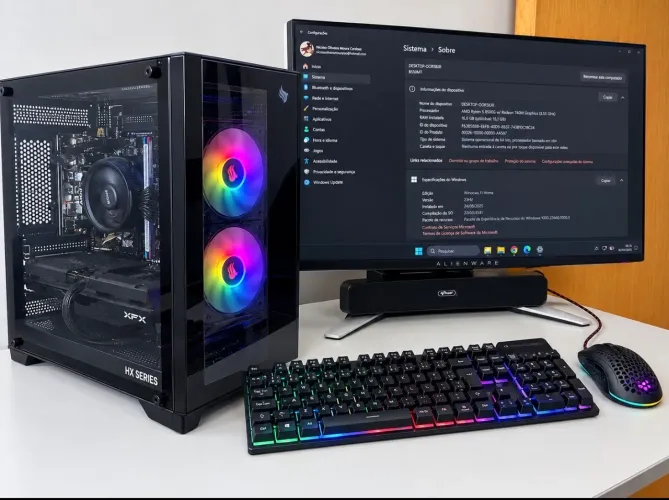 PC Gamer AM5 Ryzen 5 8500G + RX 9060 XT 16GB + 16GB DDR5 + Monitor Alienware 240Hz