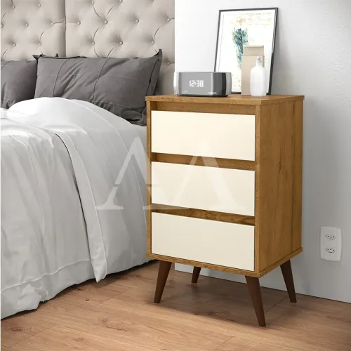 Mesa de cabeceira retrô wood- FRETE GRATIS / ENTREGA HOJE!!