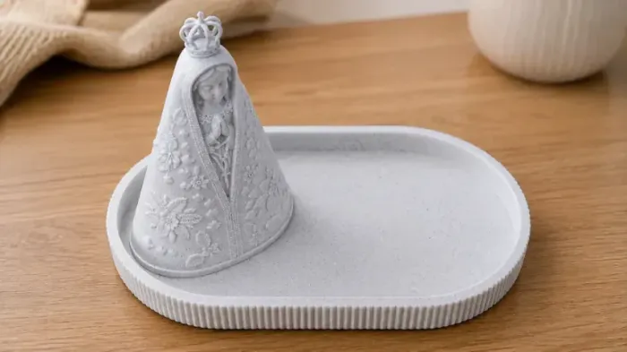 Porta Terço Nossa Senhora Aparecida Grande | Peça Decorativa | Impressão 3D Fortaleza