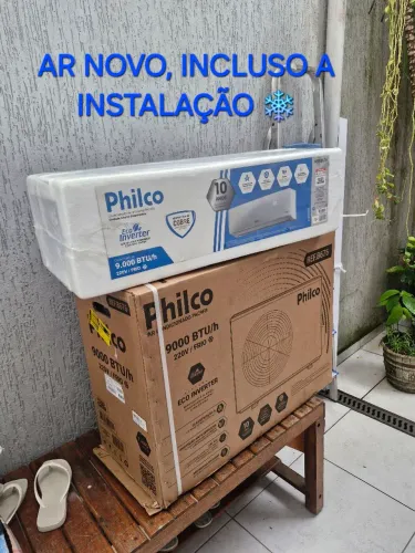 Ar condicionado Philco inverter 9000btus incluso material e instalação.