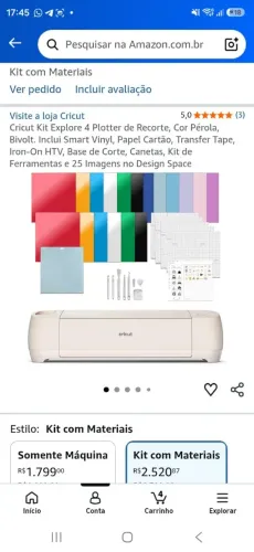 Kit Máquina Cricut Explorer 4 e acessórios NOVA