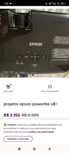 Vendo ou troco projetor epson zero 