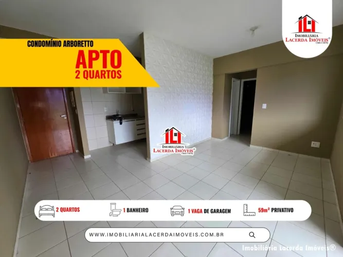 Condomínio Arboretto, Apartamento com 2 quartos, 1° andar, 59m²