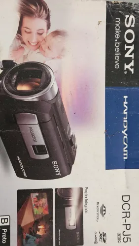 Filmadora Sony handycam com projetor
