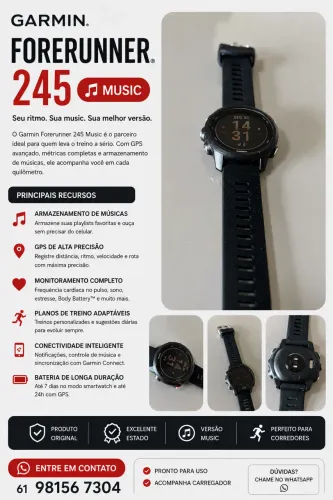 Garmin 245 na versão MUSIC