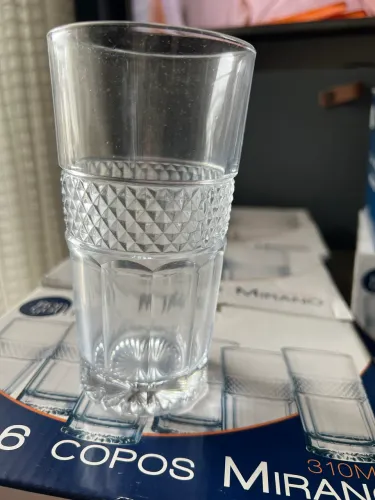 Conjunto 12 copos altos vidro whisky 310ml novo na caixa