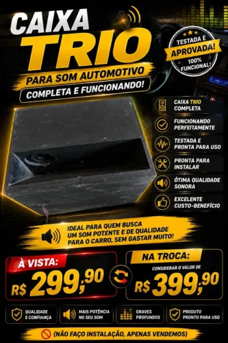 Caixa trio automotivo