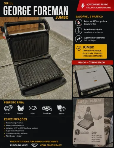 Grill George foreman Jumbo 110v