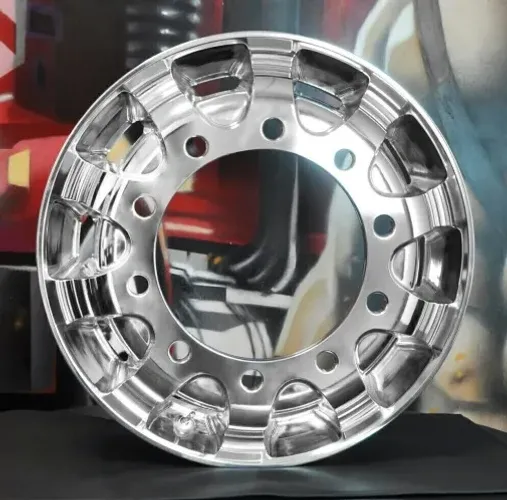 Roda de Alumínio GT1 Caminhão Aro 22,5 x 8,25 (10 furos) Alto Brilho
