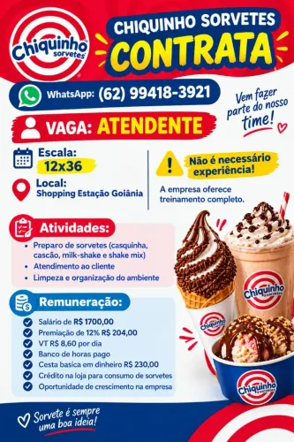 Vaga Atendente 12x36