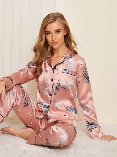 Pijama de Cetim Rosa