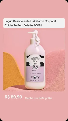 Kit DeLeite Loção Corporal Hidratante 400ml + Refil O boticário