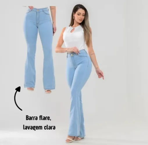 Calça flare feminina